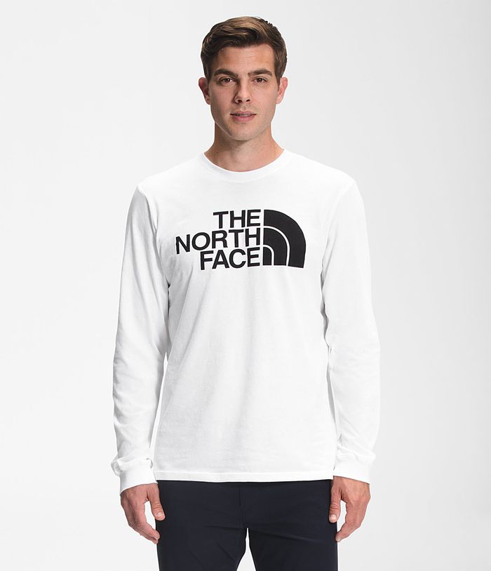 Camiseta The North Face Hombre Blancas Manga Larga Half Dome 93140EIJC